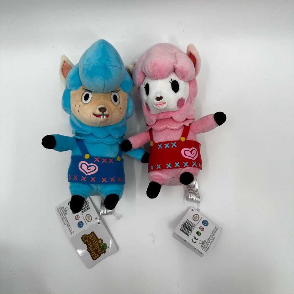 Little Buddy Animal Crossing Cyrus & Reese 8" Stuffed Plush USA‎ Seller NEW NWT